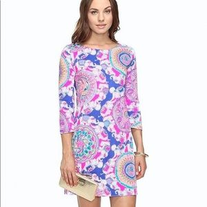 NWT Lilly Pulitzer Bay Dress in Play That Trunky Music XS! Brand new!